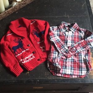 Gap sweater and button down combo